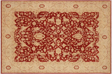 handmade Traditional Kafkaz Chobi Ziegler Rust Beige Hand Knotted RECTANGLE 100% WOOL area rug 9 x 12
